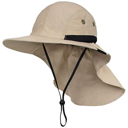 SUN CUBE Mens Fishing Hat with Neck Flap for Men | Sun Hat with