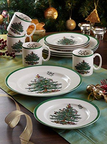 Spode クリスマスプレート　4枚セット Spode Christmas Tree 4-Piece Dinnerware Place Setting, Service for